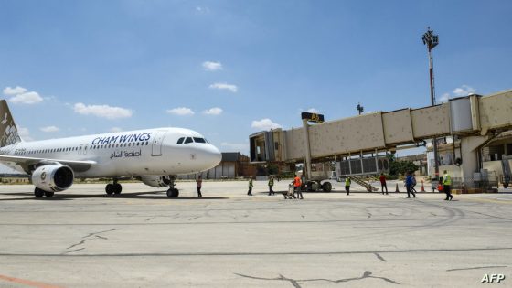 A Cham Wings Airlines Airbus A320-211 is pictured at the Syria's Aleppo airport after flights were diverted from Damascus aiport following an Israeli strike last week, on June 15, 2022. - Flights were halted at Damascus International Airport after an Israeli strike last week caused "sizeable damage" to its only operational runway, authorities said. (Photo by AFP)