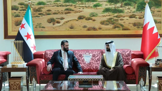 الرئيس السوري أحمد الشرع يشيد بحفاوة الاستقبال خلال زيارته إلى البحرين