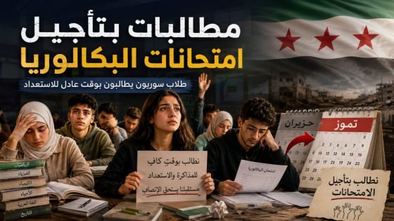 مطالبات بتأجيل امتحانات البكالوريا في سوريا إلى بداية تموز بسبب ظروف استثنائية